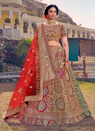 Buy shyamlata Ready to Wear Lehenga Saree Georgette Skirt Pre-Draped  Dupatta for Women |Red Online at Best Prices in India - JioMart.