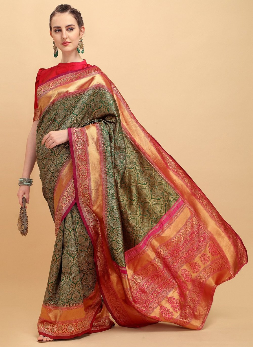 Weaving Banarasi Silk Classic Designer Saree