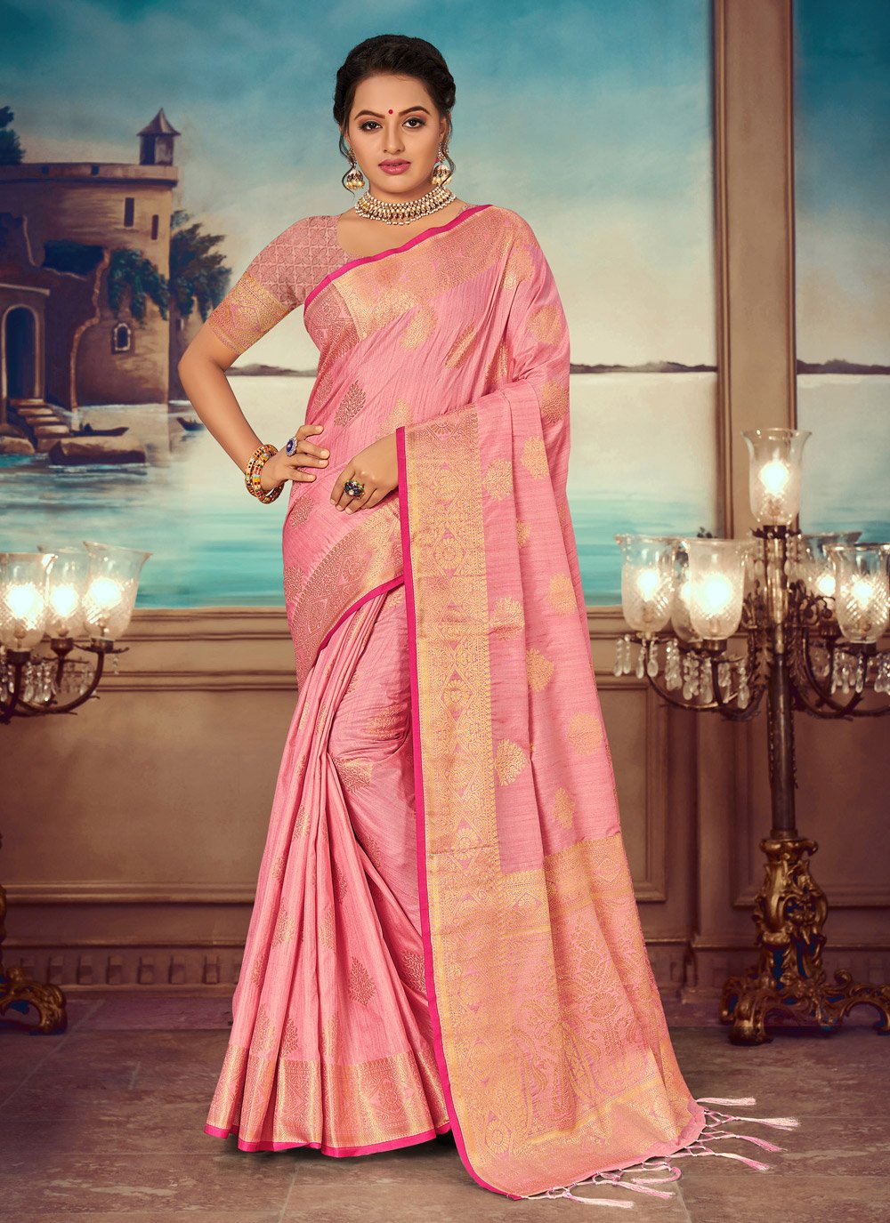 Weaving Banarasi Silk Designer Traditional Saree
