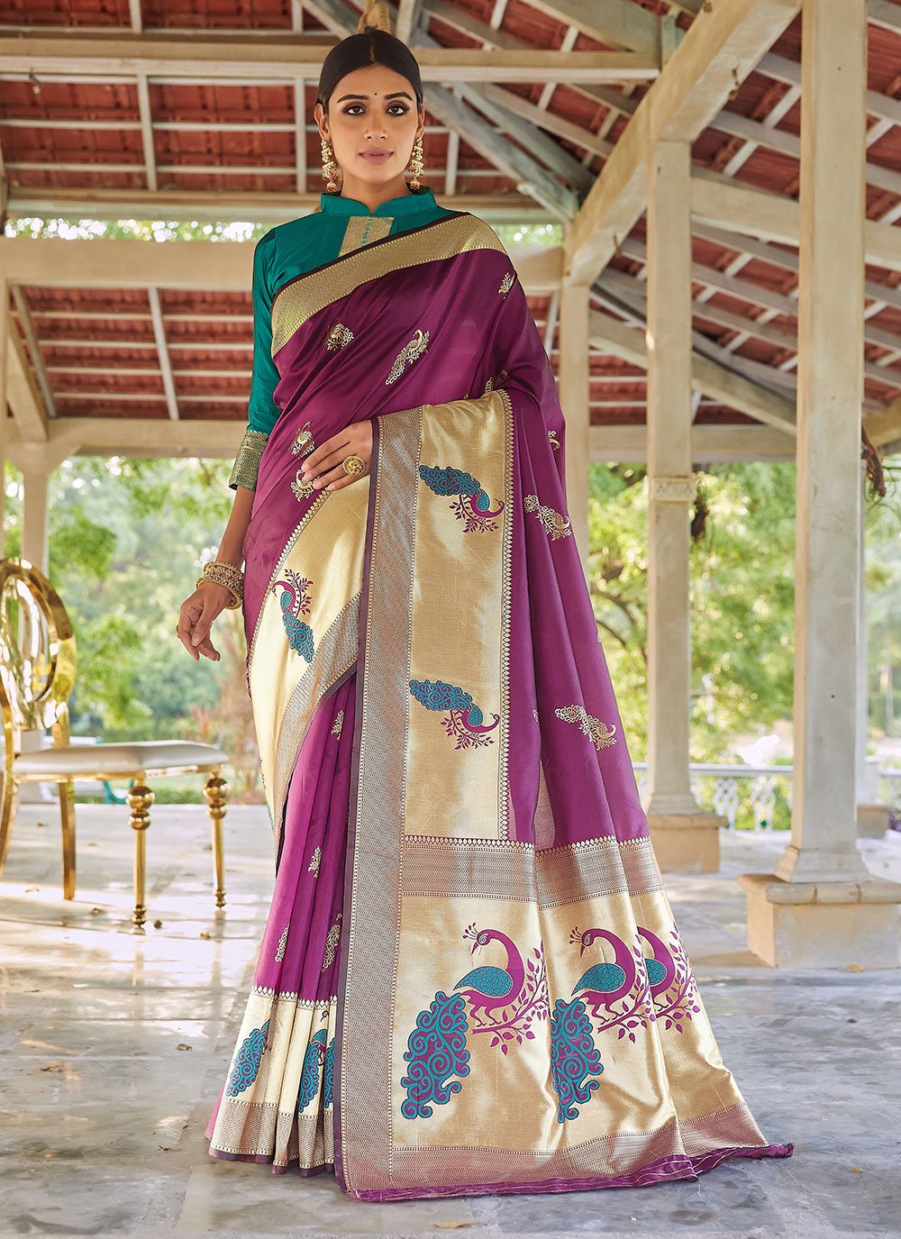 Weaving Engagement Designer Traditional Saree
