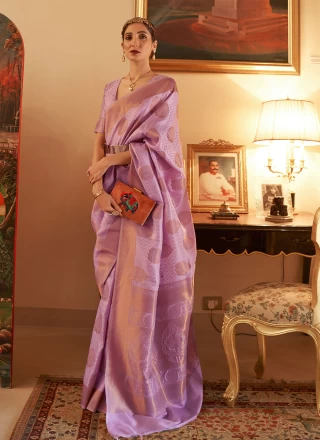 Lavender Designer Traditional Saree
