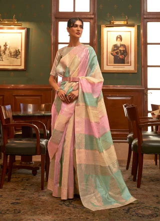 Weaving Multi Colour Designer Traditional Saree
