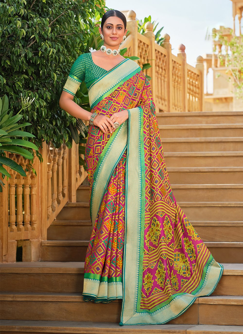 Weaving Multi Colour Traditional Designer Saree