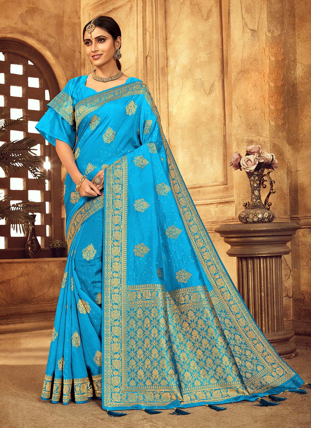 Designer Traditional Saree in Blue