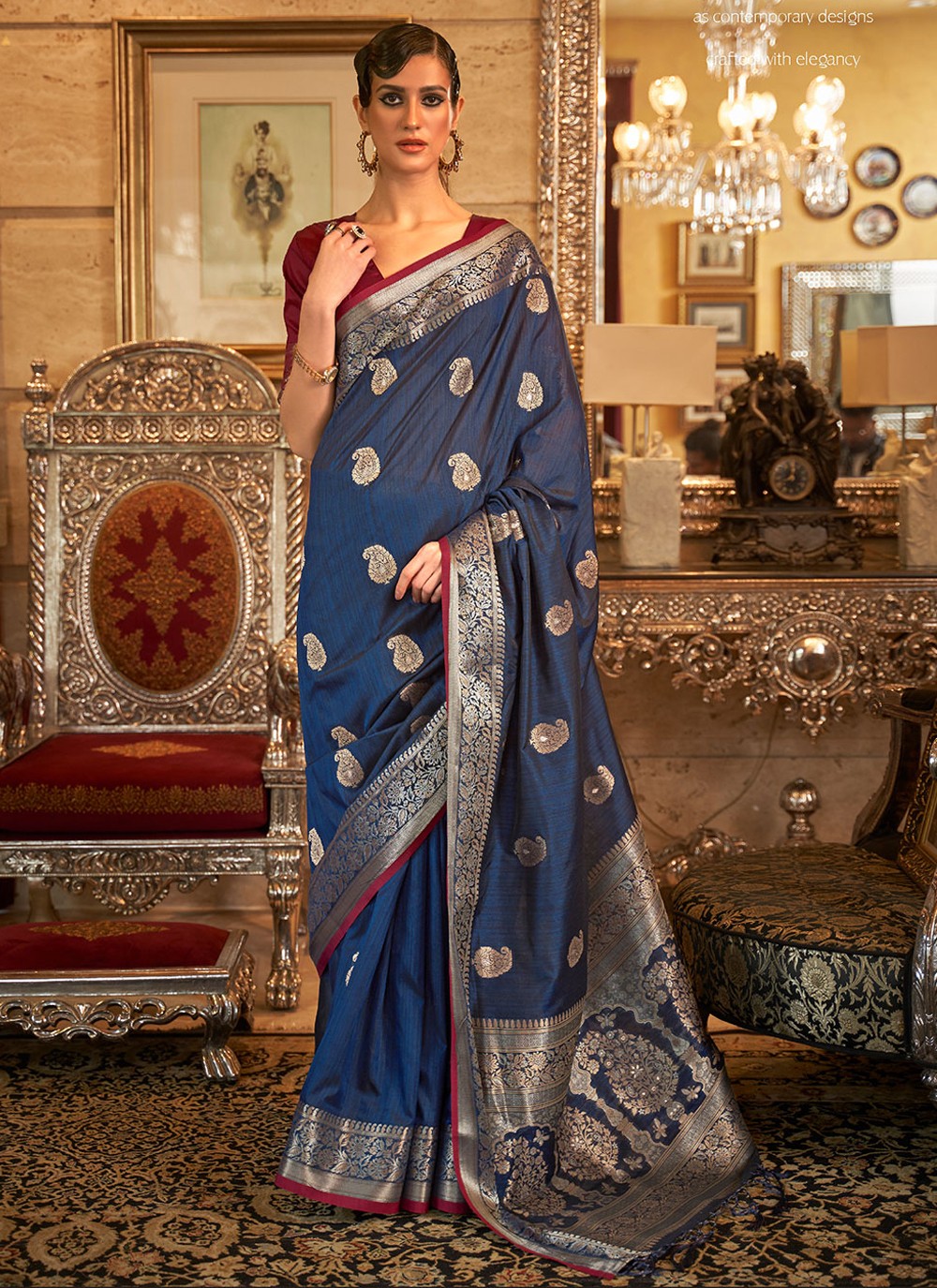 Weaving Wedding Classic Designer Saree