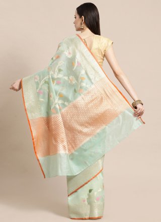 Woven Green Banarasi Silk Designer Traditional Saree