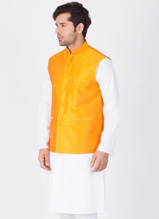 Yellow Buttons Nehru Jackets