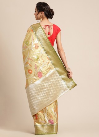 Yellow Color Designer Traditional Saree