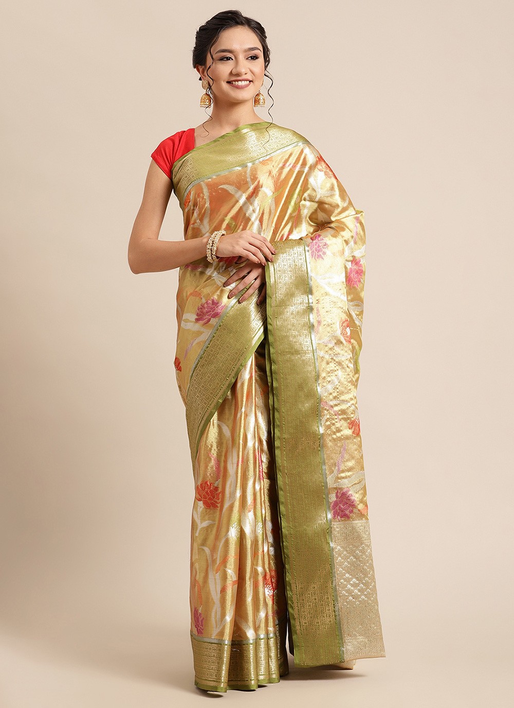 Yellow Color Designer Traditional Saree