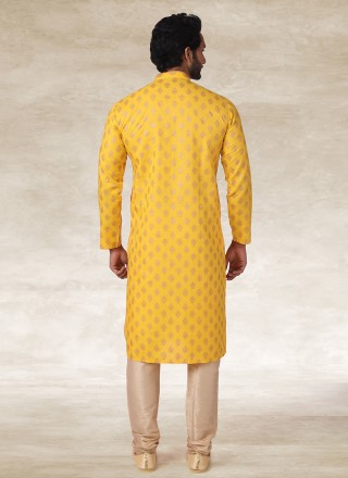 Yellow Color Kurta Pyjama