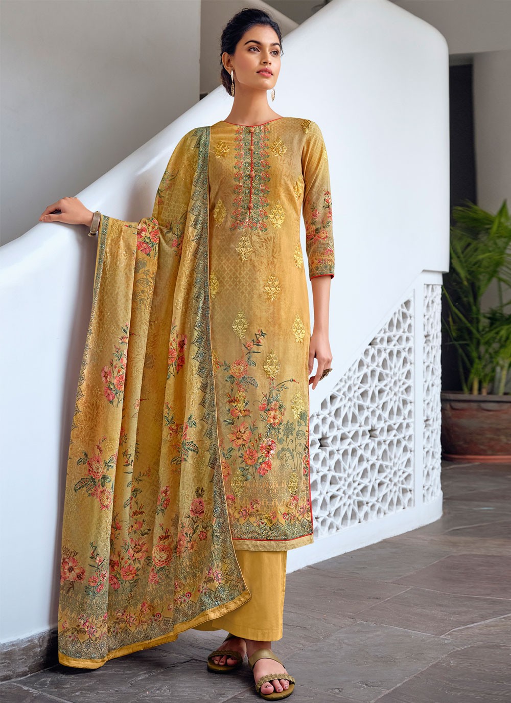 Yellow Designer Pakistani Salwar Suit