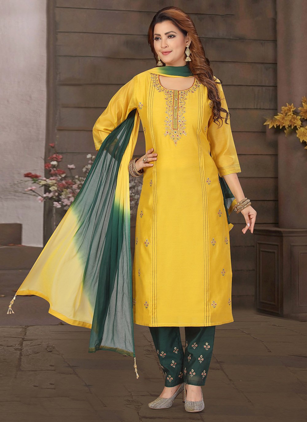 Yellow Designer Salwar Kameez