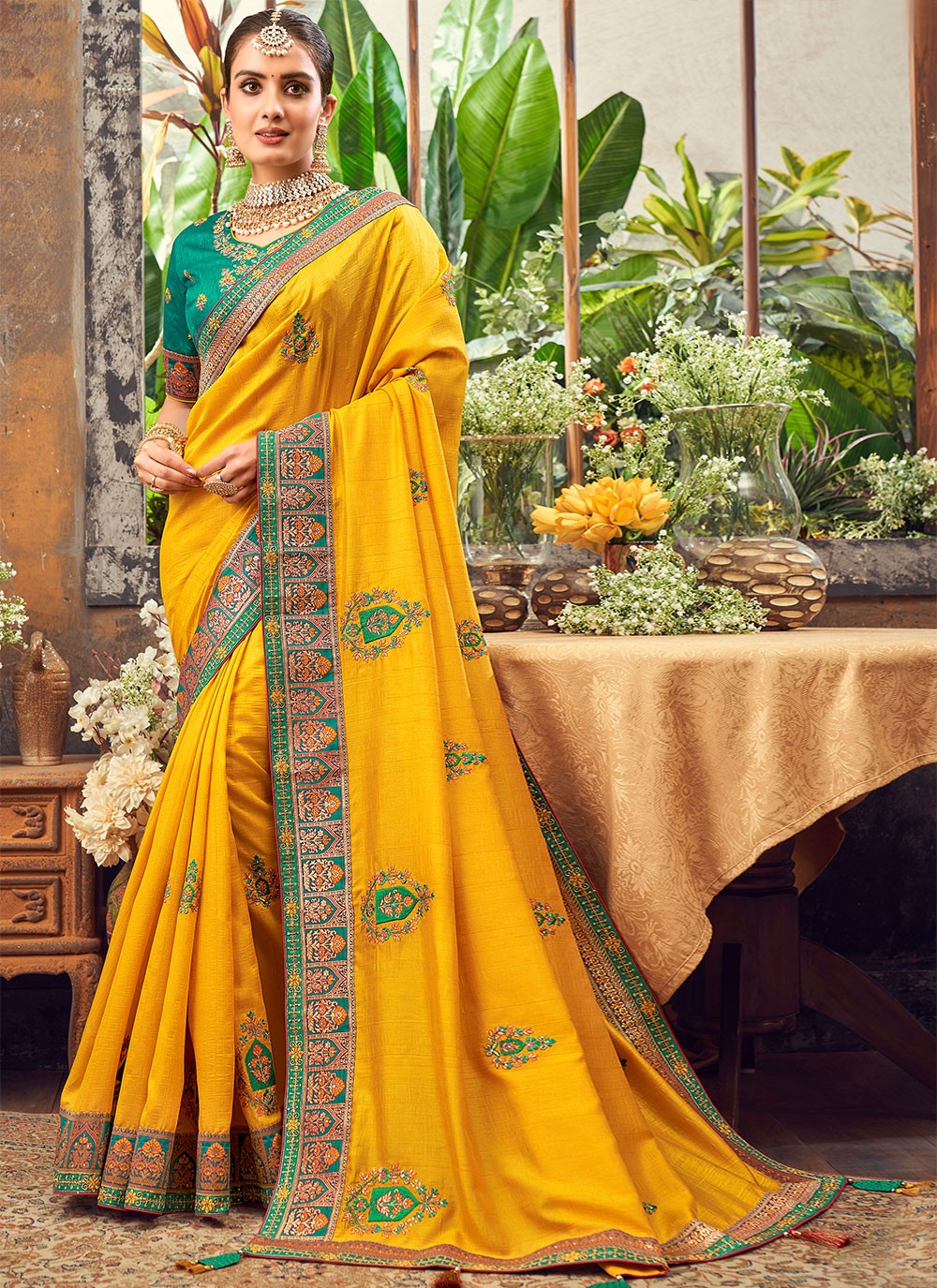 25+ Yellow Wedding Saree Ideas & Inspirations • Keep Me Stylish | South  indian bride, Blouse designs, Bridal jewellery indian