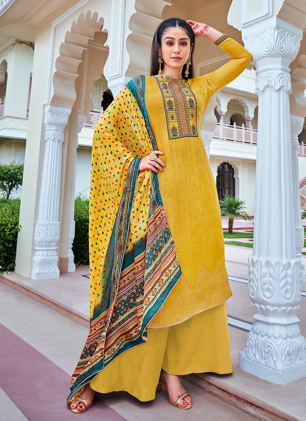 Yellow Festival Designer Pakistani Salwar Suit