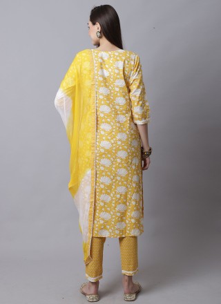 Yellow Readymade Salwar Kameez