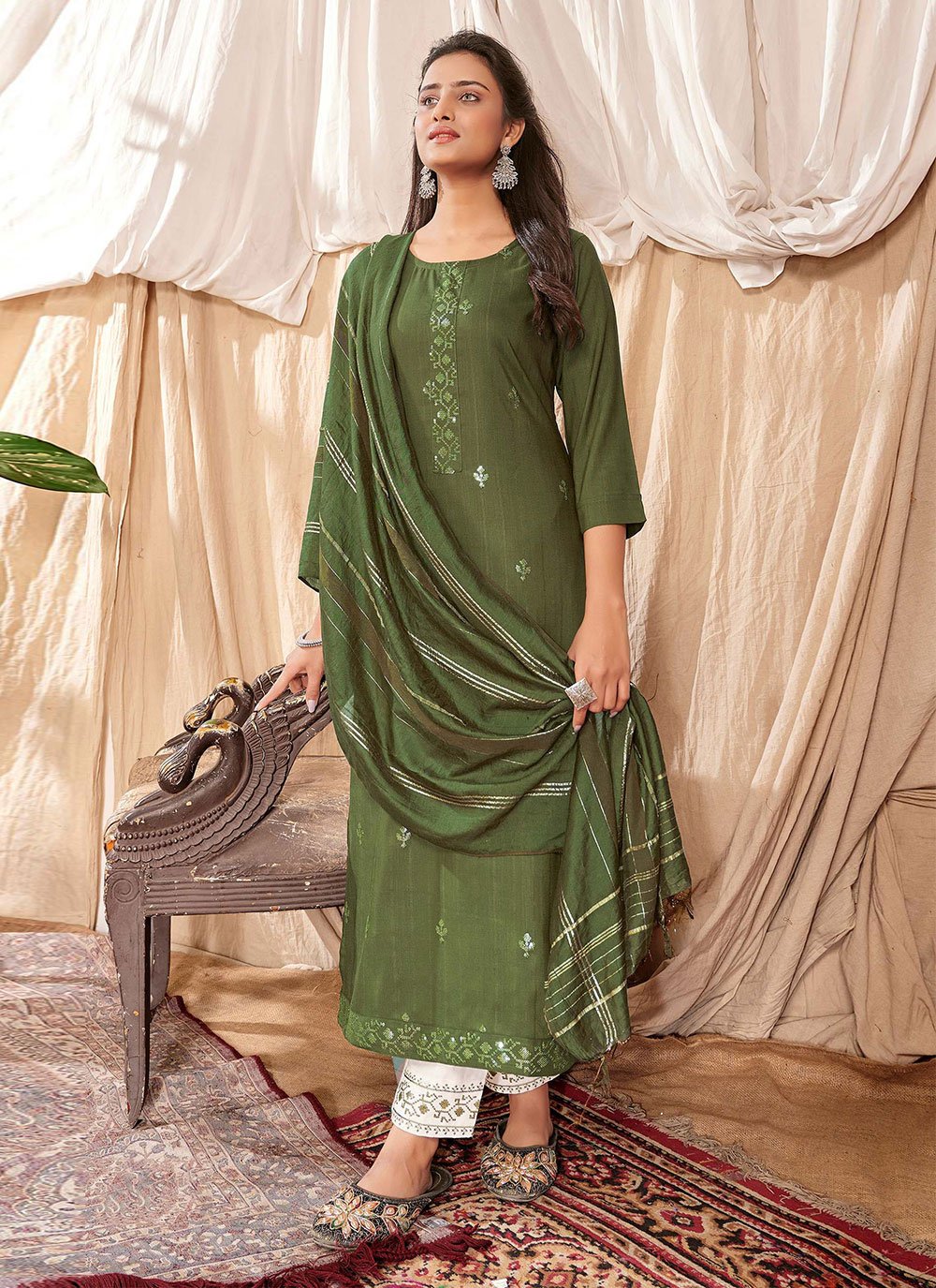 Zari Cotton Designer Salwar Kameez