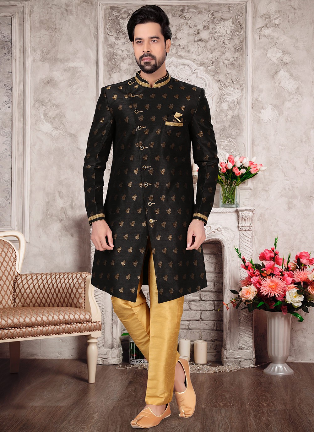 Buy sherwani fabric outlet online