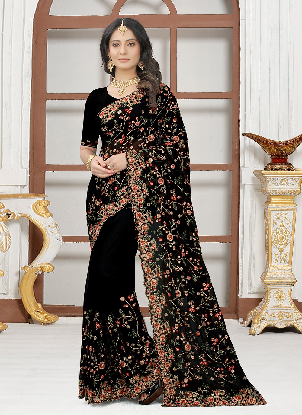 Beautiful Women's Printed Soft Linen saree dvz0002913 - online saree  shopping with price - Dvanza.com