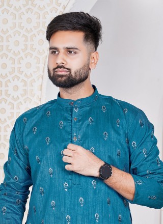 Blue Casual Kurta