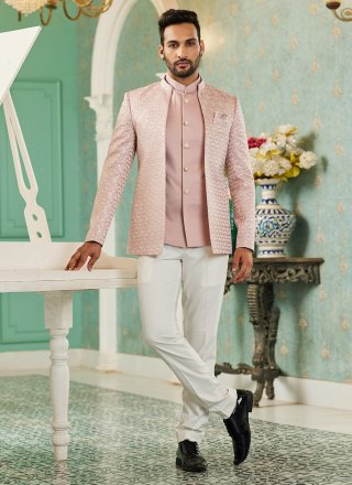 Art Silk Indo Western In Pink