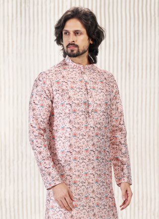 Banarasi Jacquard Fancy Pink Kurta Pyjama