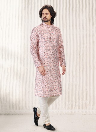 Banarasi Jacquard Fancy Pink Kurta Pyjama