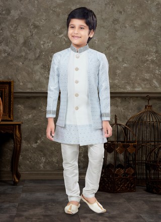 Banarasi Jacquard Reception Indo Western Sherwani