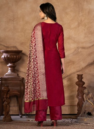 Banarasi Silk Casual Straight Salwar Suit