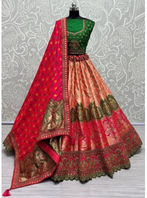 Banarasi Silk Diamond Multi Colour Trendy Lehenga Choli