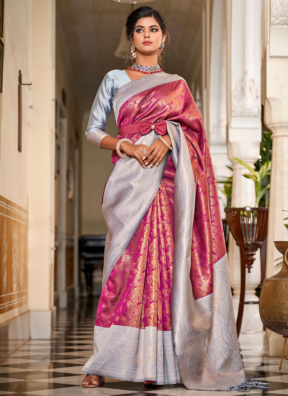 Engagement saree style hotsell