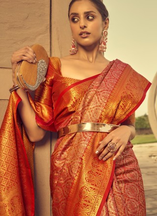 Banarasi Silk Multi Colour Contemporary Saree
