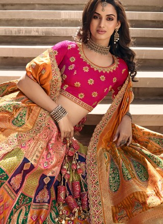 Banarasi Silk Multi Colour Trendy Lehenga Choli