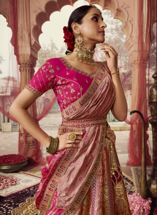 Banarasi Silk Multi Colour Weaving Trendy Lehenga Choli