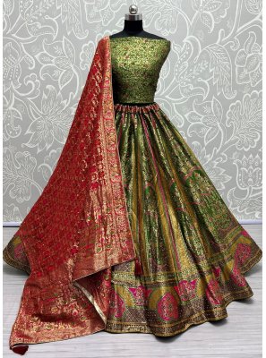 Banarasi Silk Reception Lehenga Choli