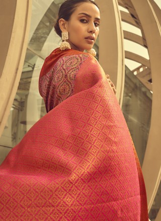 Banarasi Silk Weaving Multi Colour Classic Saree