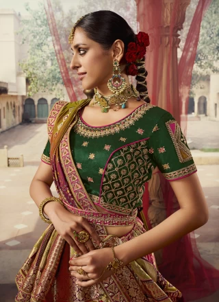 Banarasi Silk Zari Multi Colour Designer Lehenga Choli