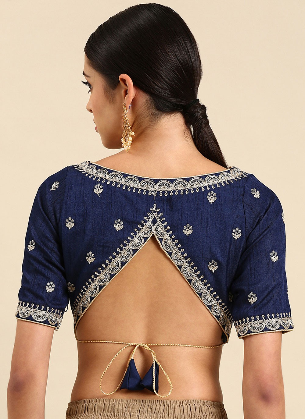  Banglori Silk Traditional Embroidered Back Designs