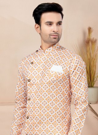 Baronial Multi Colour Cotton Indo Western with Fancy Work