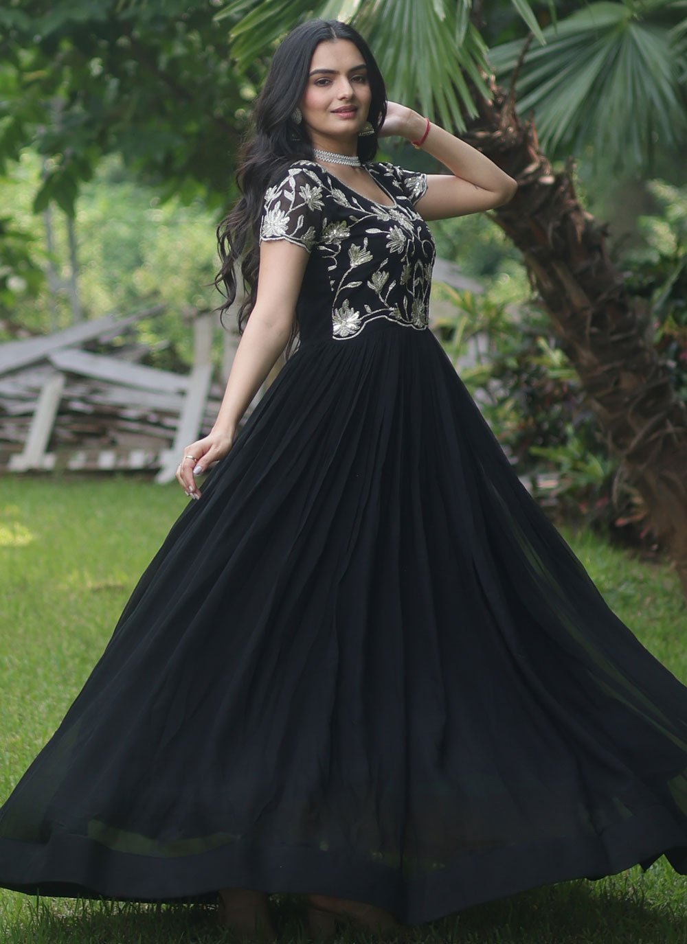 Black store designer gown