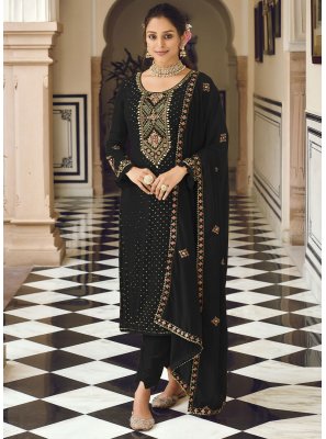Black Mehndi Salwar Suit