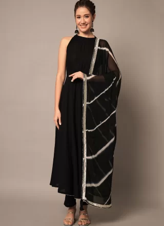 Black 2025 chiffon churidar