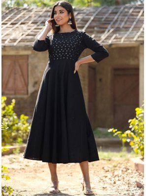 Black Sequins Festival Designer Kurti