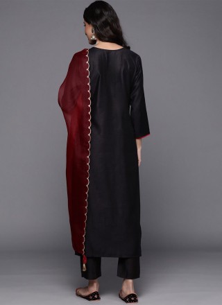 Black Sequins Readymade Salwar Suit
