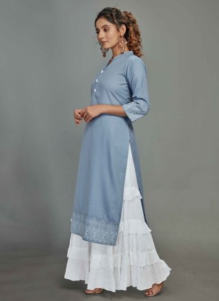 Blended Cotton Readymade Designer Salwar Suit