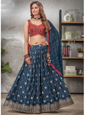 Blue Color Trendy Lehenga Choli