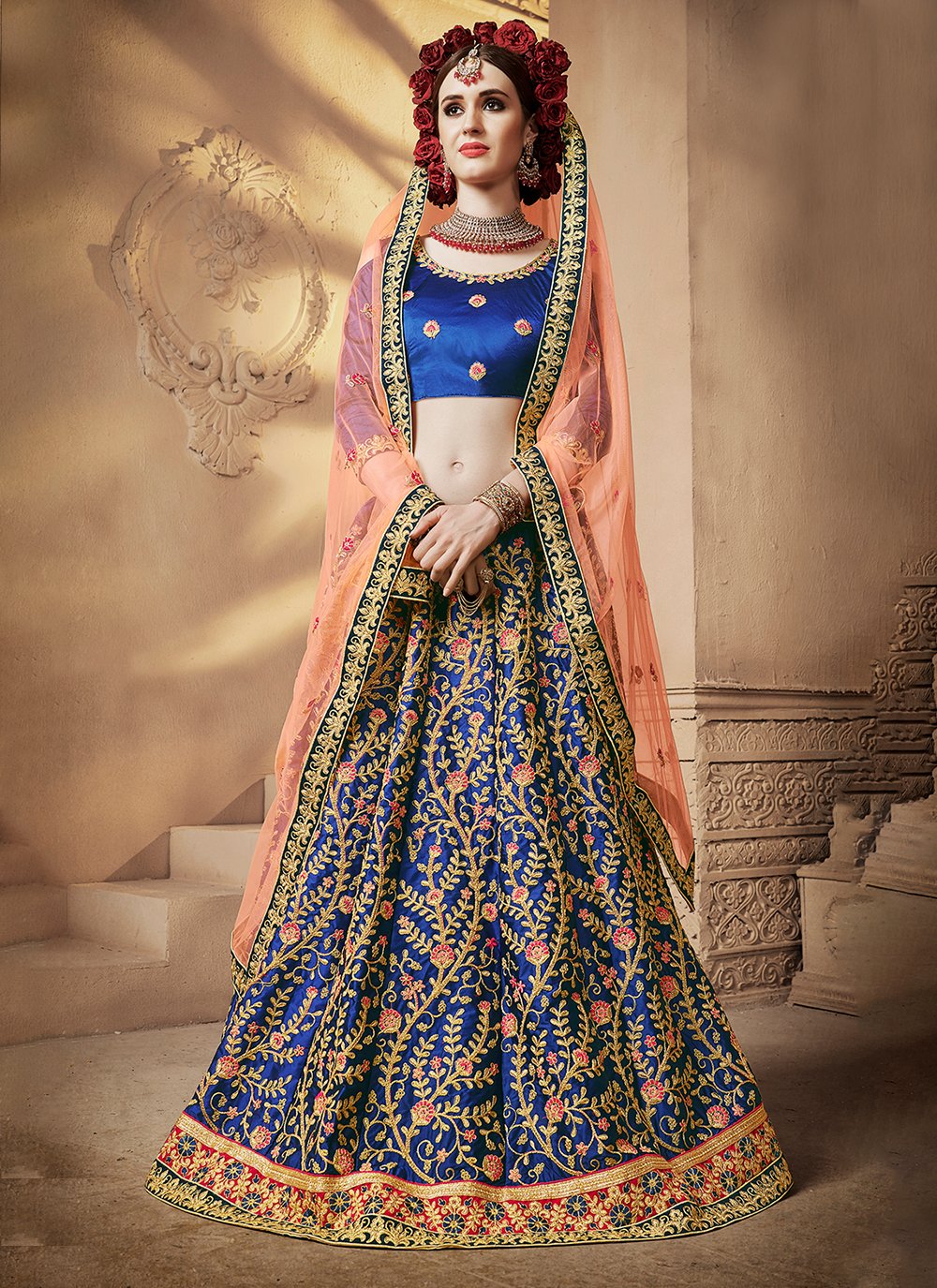 Blue lehenga on your Sangeet | Real bride | Wedding lehenga designs, Party  wear indian dresses, Indian bridal dress