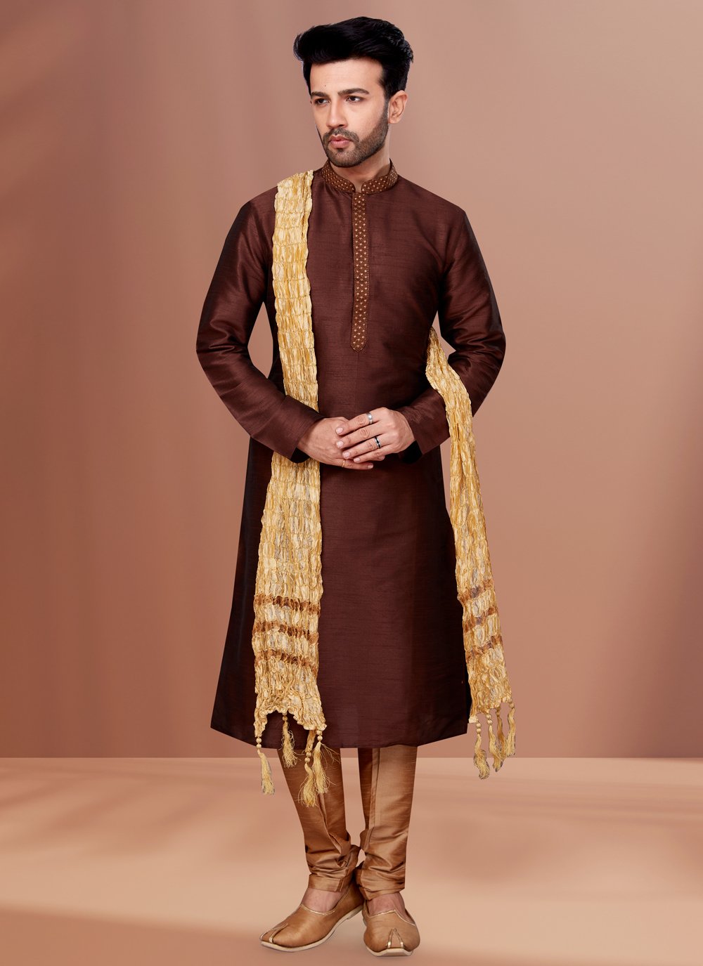 Chocolate color kurta discount pajama