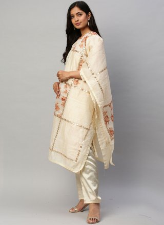 Chanderi Silk Straight Salwar Suit