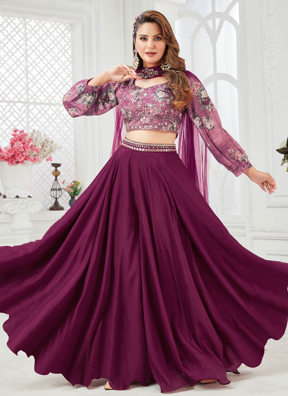 Buy Online Chinon Mirror Readymade Salwar Kameez : 253396