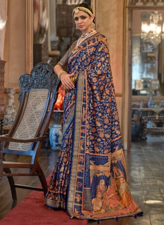 Classic Saree Weaving Patola Silk  in Blue